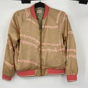 Scotch‎ & Soda reversible Padded Bomber jacket, floral, abstract, size Medium